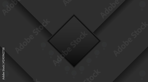 Abstract banner design with geometric shape | Highly decoration elegant minimal modern background for texture, flyer, fest with night black colour