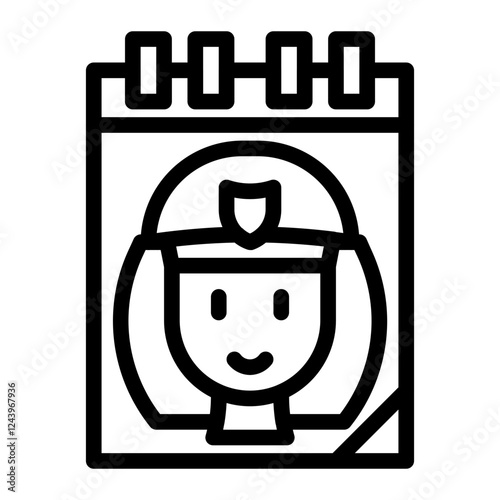 world policewomen day line icon