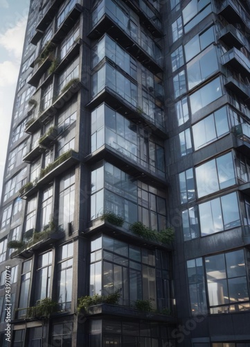 Wallpaper Mural Modern high-rise building with an abundance of natural light pouring in through the windows, modern architecture, city view Torontodigital.ca