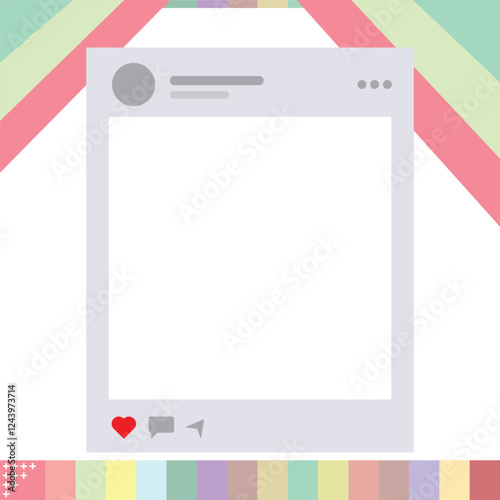 A white frame with a heart and a red arrow pointing to the heart