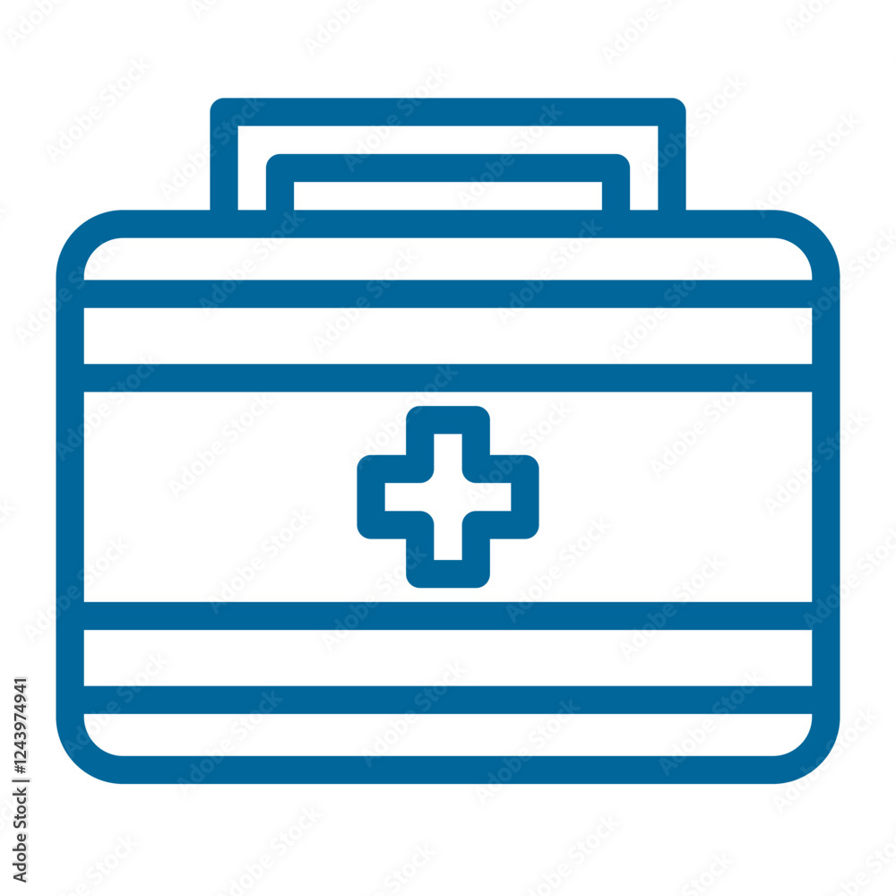 Fototapeta premium first aid bag color icon