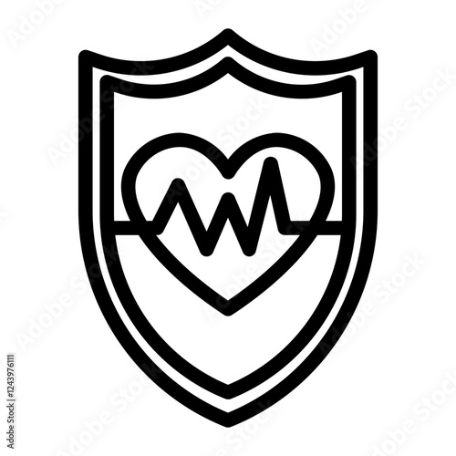 maintain heart health line icon