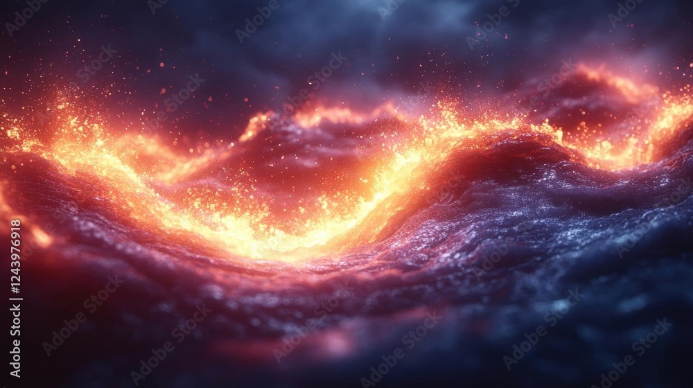 Abstract Fire Wave Energy Motion Background Abstract Fire Wave Energy Motion Background
