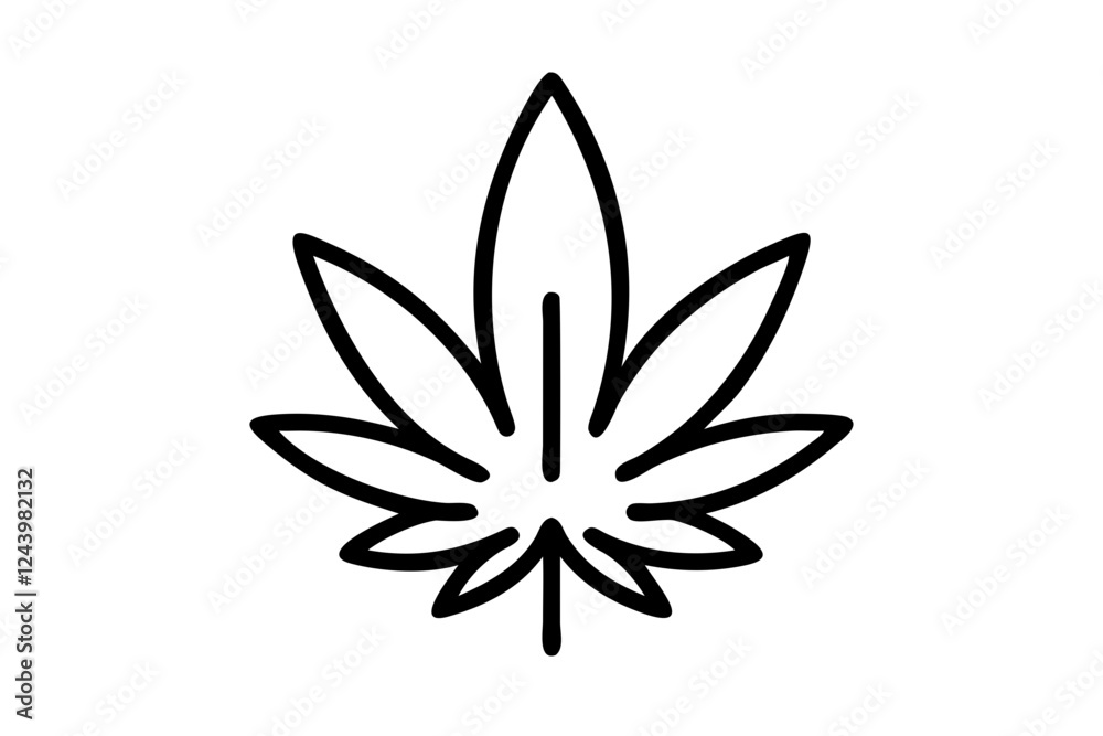 Cannabis Marijuana Hemp Leaf Symbol - Flat Vector Icon for Digital Use Cannabis Marijuana Hemp Leaf Symbol - Flat Vector Icon for Digital Use