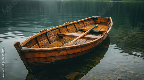 old boat on the lake