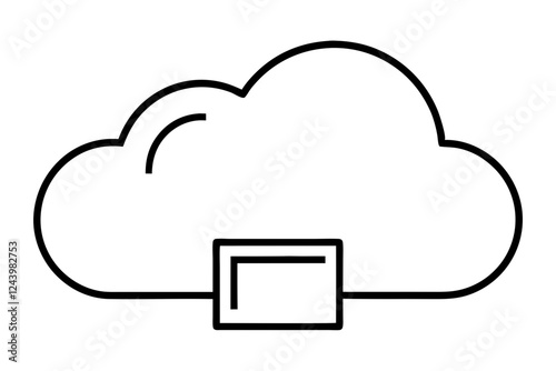 Cloud Storage Icon - Flat Design for Cloud Drive and Data Storage photo