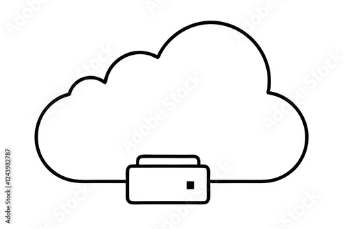 Cloud Storage Icon - Flat Design for Cloud Drive and Data Storage photo