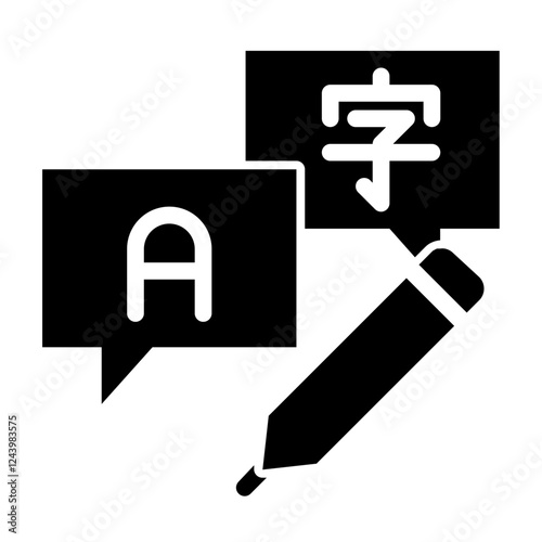 translate writing glyph icon