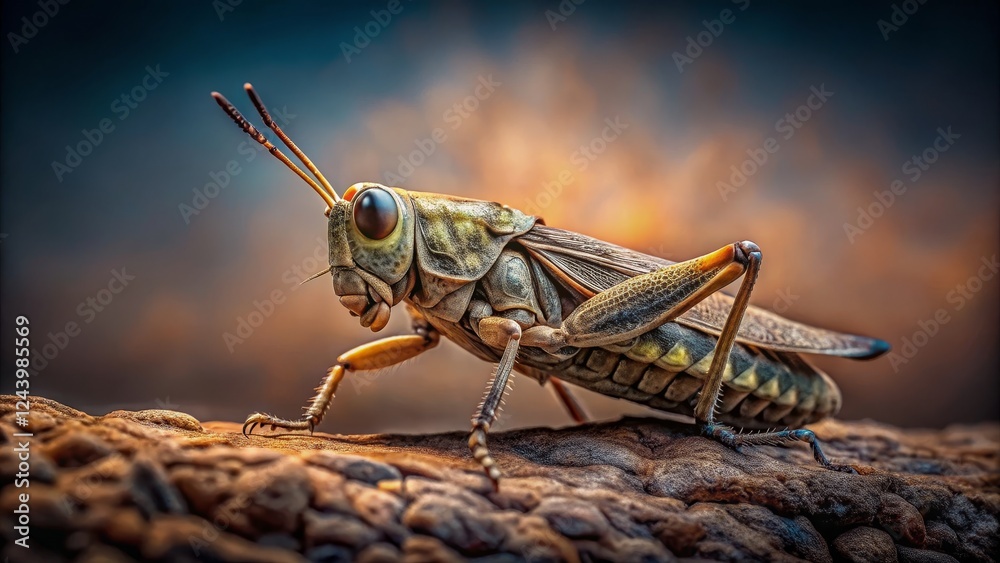 Fototapeta premium Close-Up Shot of a Grasshopper on a Natural Background