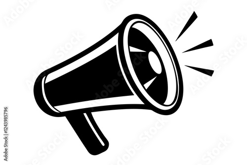 Electric Megaphone Icon - Sound and Marketing Advertising Symbol