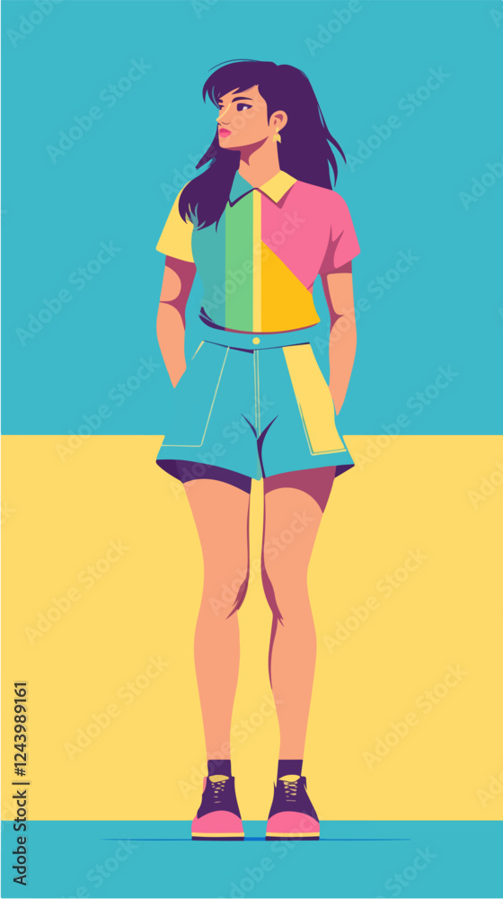 Illustration of a beautiful woman in retro style. Beautiful woman. Illustration of a beautiful woman in retro style. Beautiful woman.