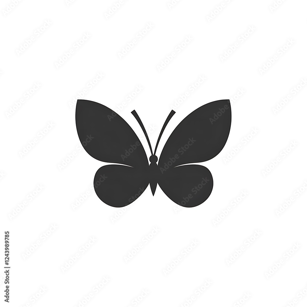 there is a black butterfly on a white background there is a black butterfly on a white background