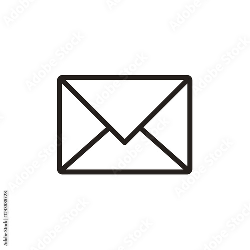 Mail icon, envelope, message symbol isolated on transparent background, email PNG