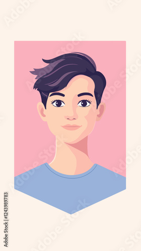 Illustration of a beautiful woman in retro style. Beautiful woman.