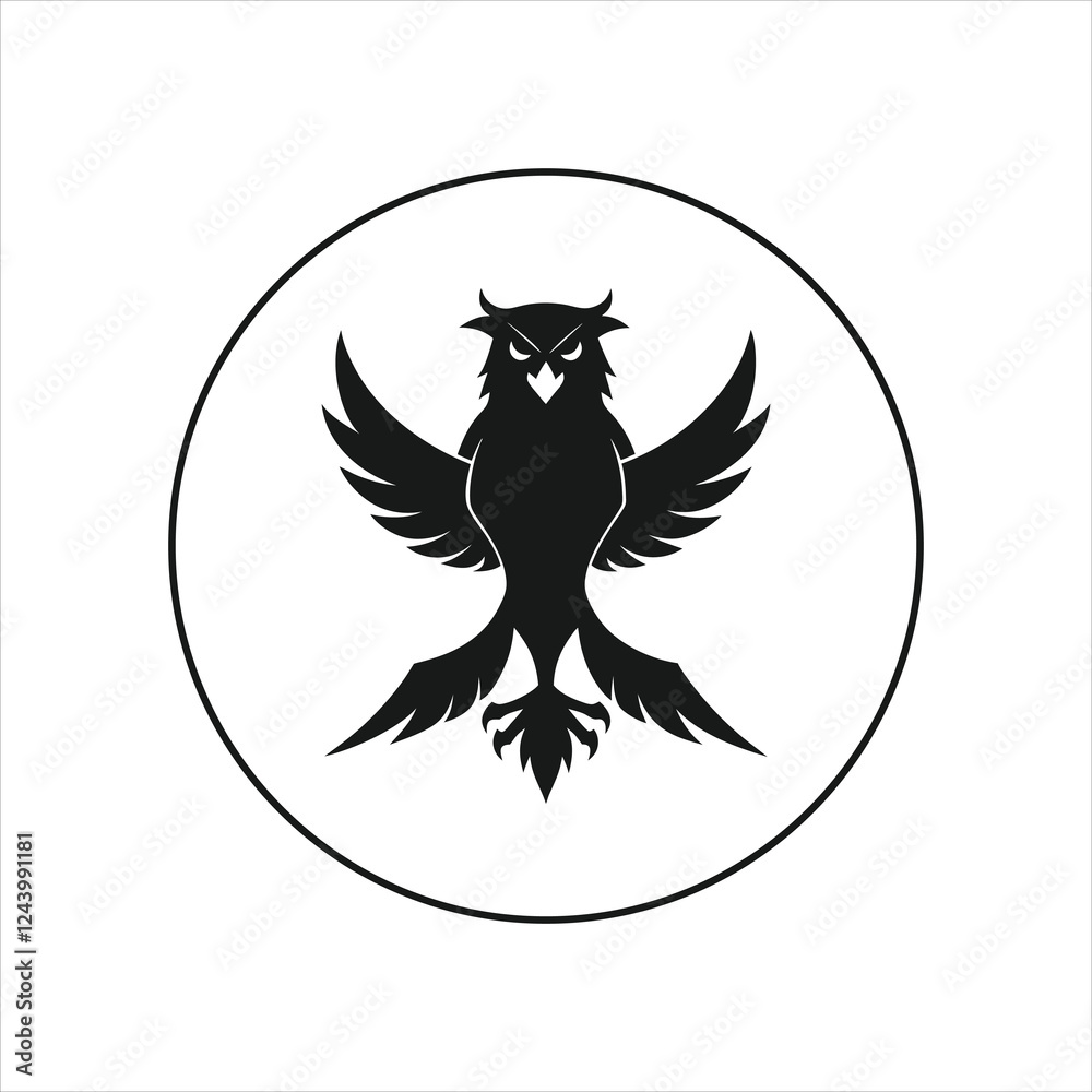 Fototapeta premium Osprey Bird Icon for Logos and Branding.