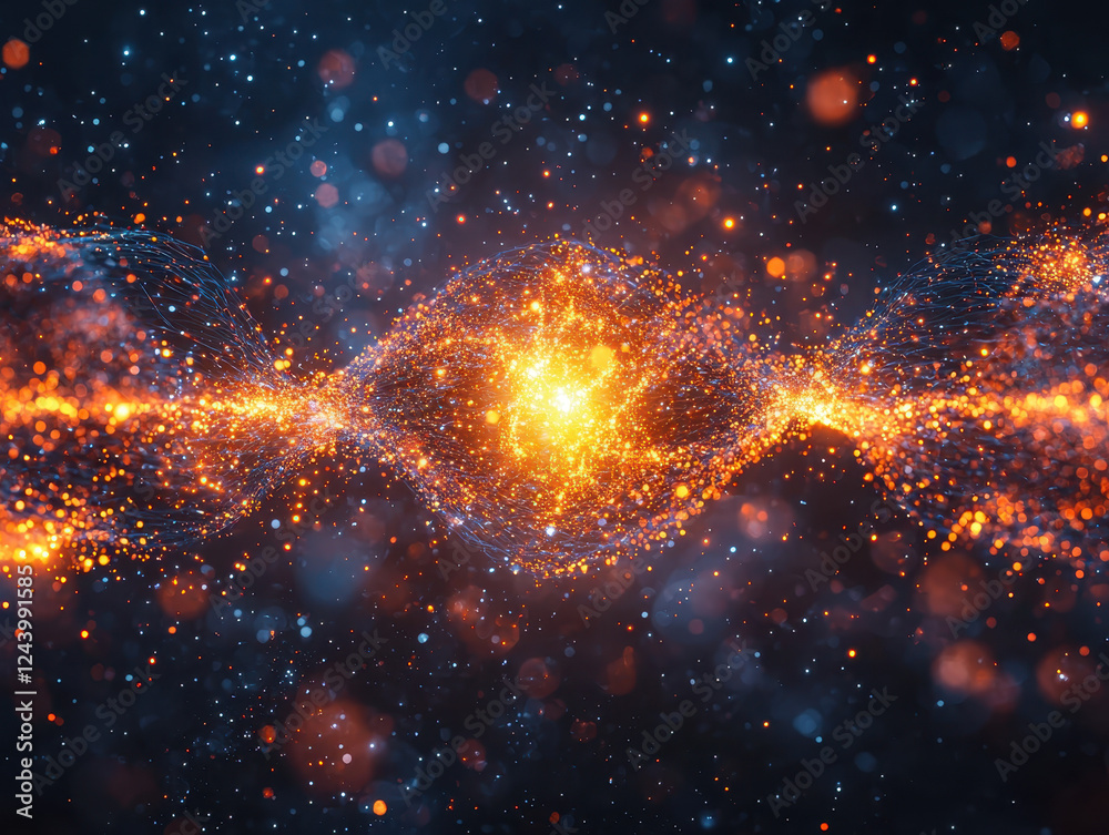 Abstract representation of traditional binary data streams juxtaposed with glowing quantum qubits highlighting advanced computational power Abstract representation of traditional binary data streams juxtaposed with glowing quantum qubits highlighting advanced computational power