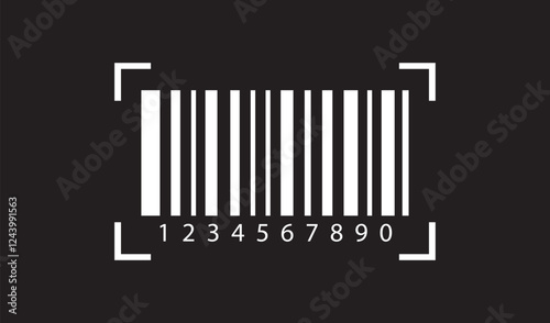 Scanning barcode icon. Trendy bar code for web icon. Bar code for product distribution icon. fake bar code. 
