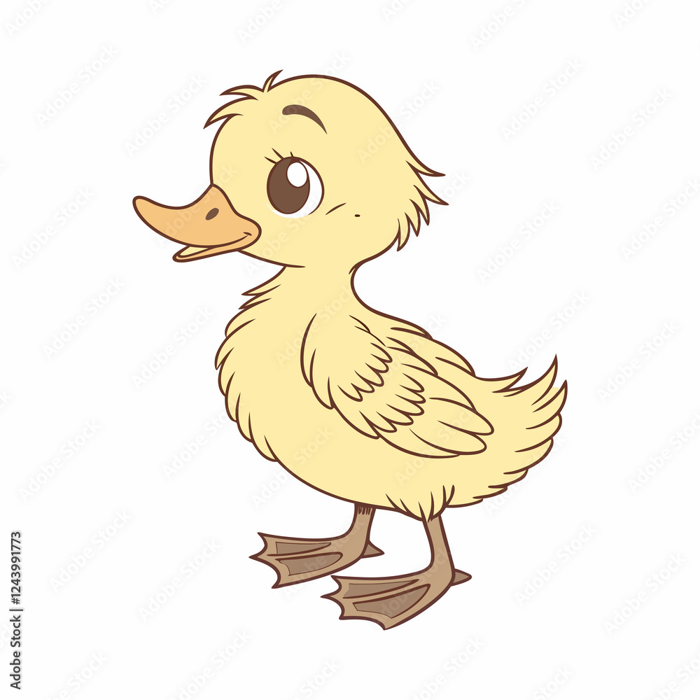 Fototapeta premium Adorable Cartoon duck 
