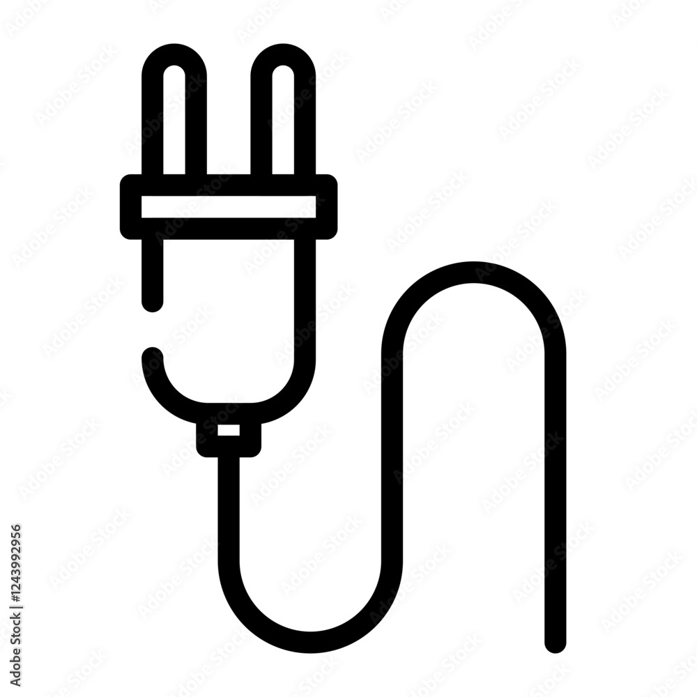 power cable cut line icon power cable cut line icon