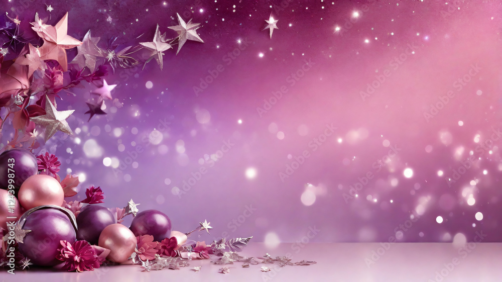 Fototapeta premium background with glowing stars and glitter