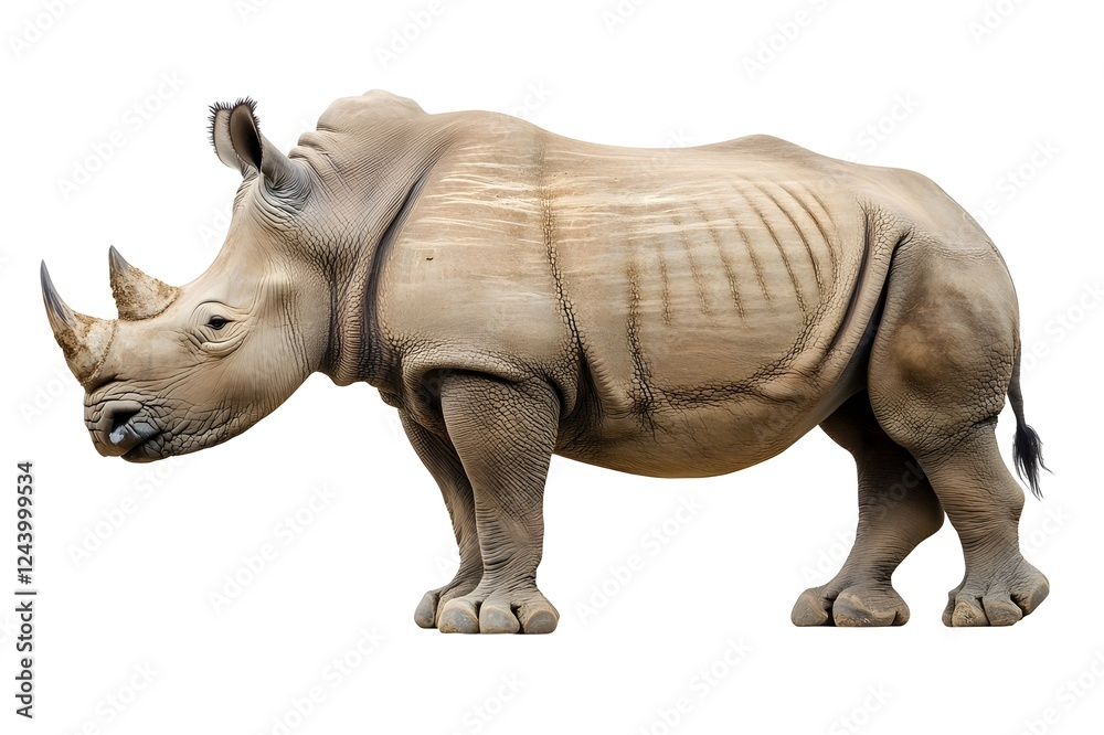 Rhino Isolated on White Background Rhino Isolated on White Background