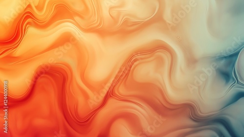Gradient agate stone marble background with warm orange and cool blue shades creating an abstract color blend.