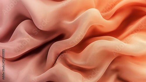 silk fabric background texture in a peach rose beige 