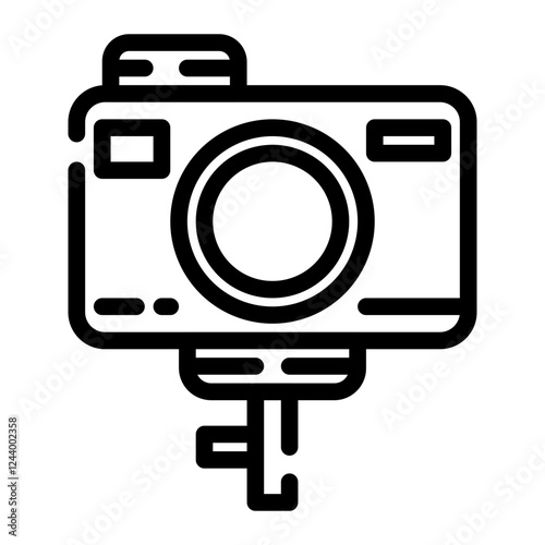 vlogging camera cut line icon