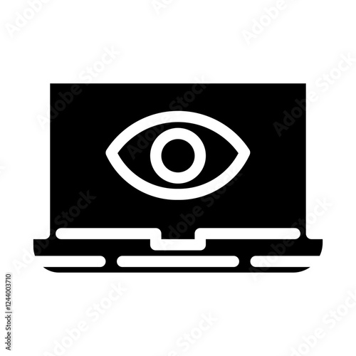 vision laptop solid icon