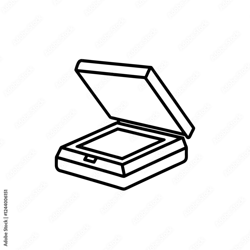 scanner Line art icon, isolated vector illustration scanner Line art icon, isolated vector illustration