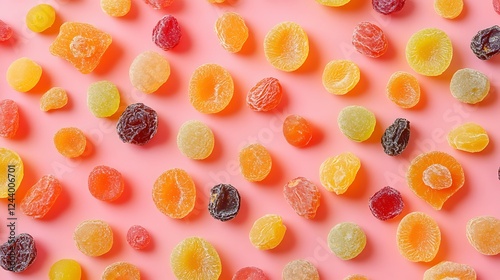 Wallpaper Mural Mix of dried and candied fruit isolated on a colorful background Torontodigital.ca