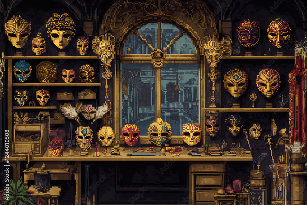 Obraz premium Venetian Mask Maker Workshop Carnival