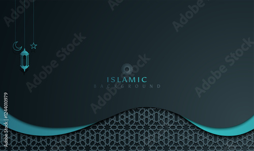 Dark blue islamic background