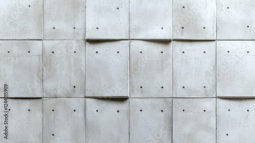 Textured concrete wall paneling, modern architecture background