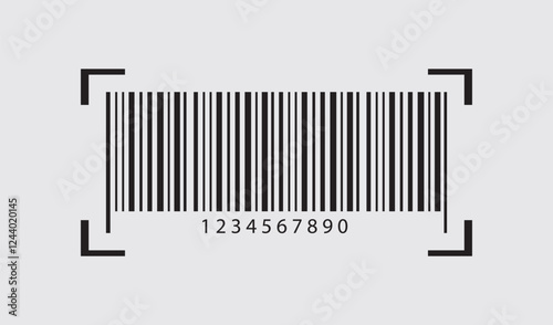 Scanning barcode icon. fake bar code sign icon for web design and  product distribution. vector.