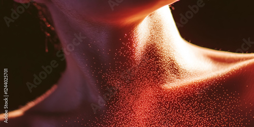 Close-up of irritated human skin with visible redness and rash texture, showing signs of inflammation or allergic reaction, suitable for medical and dermatology concepts.