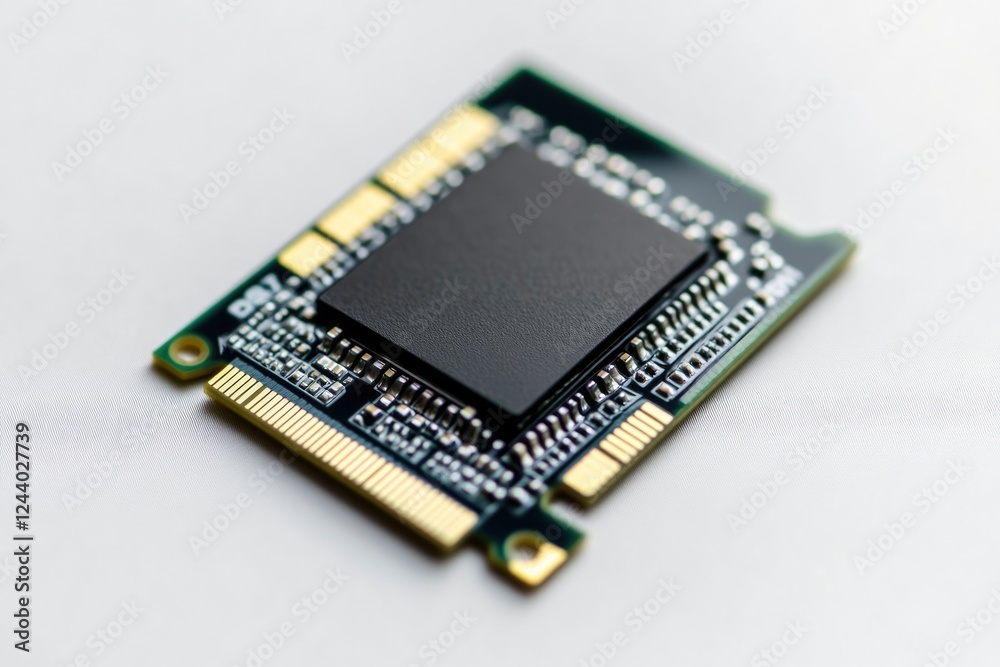 A high-definition image of a computer chip on a white background, suitable for use in technical or educational contexts A high-definition image of a computer chip on a white background, suitable for use in technical or educational contexts