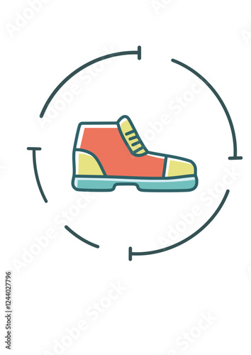 Vektor Turnschuh Illustration symbol für sportliche Aktivität