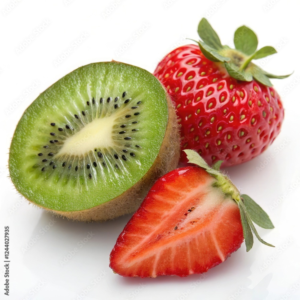 kiwi and strawberry kiwi and strawberry