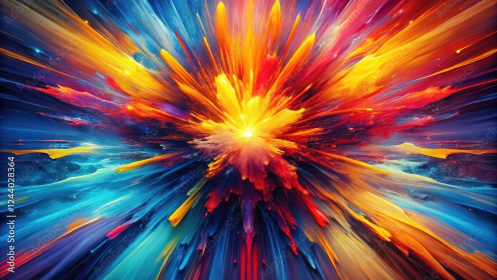 Obraz premium Vibrant Hues Exploding in a Symphony of Color and Light