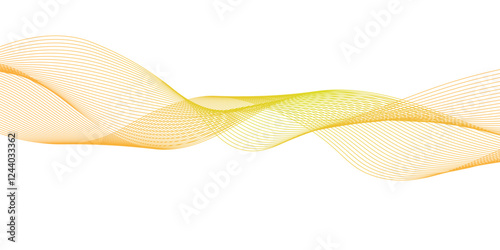 golden ribbon isolated on white background