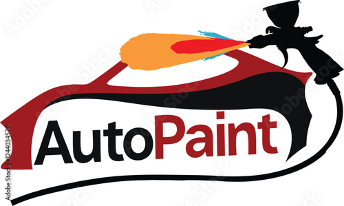 auto car painting logo design vector
