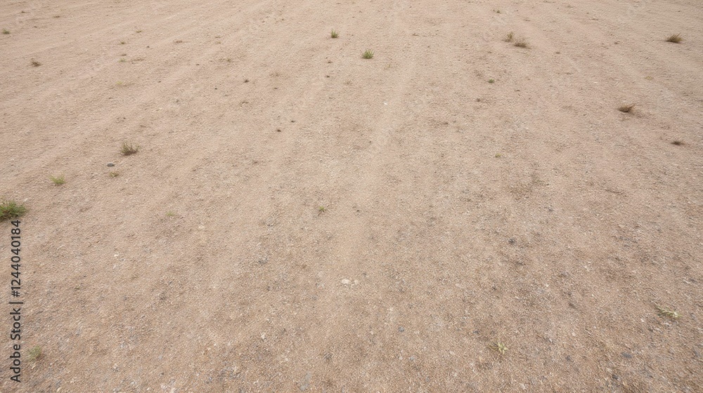 Dry Earth Surface with Sparse Grass in a Rural Landscape Dry Earth Surface with Sparse Grass in a Rural Landscape