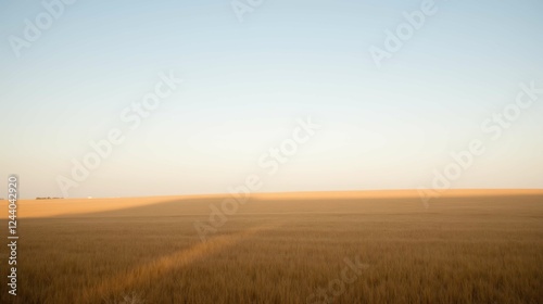 Wallpaper Mural Expansive Golden Wheat Field Under Clear Sky at Sunrise Torontodigital.ca