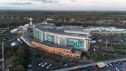 Peterborough city  hospital UK drone,aerial
