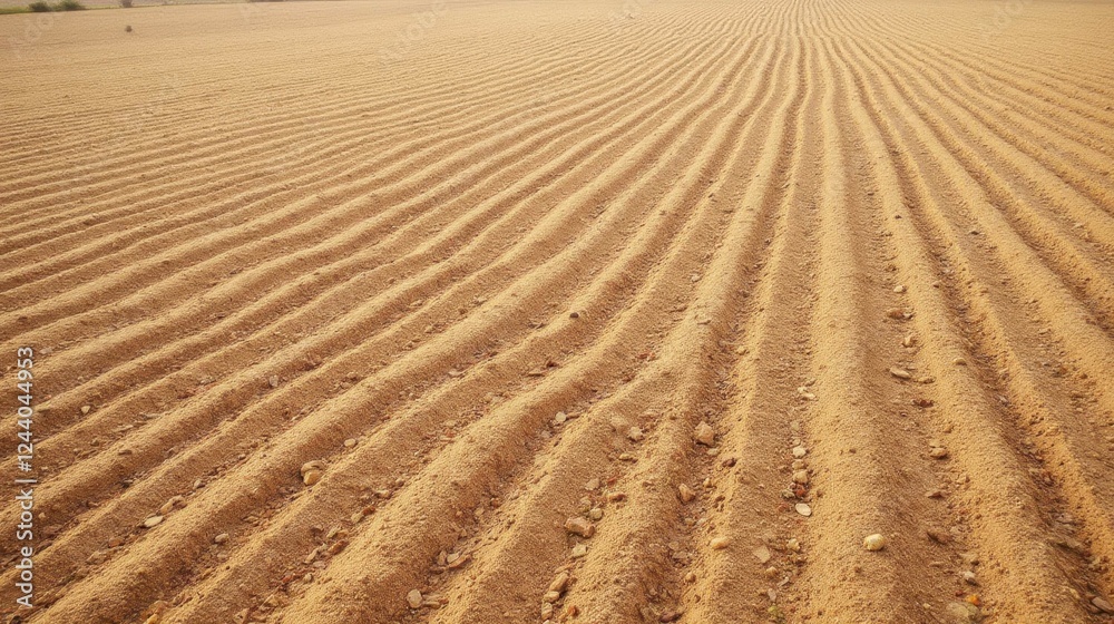 Serene Desert Landscape with Beautiful Ripples and Textured Sand Serene Desert Landscape with Beautiful Ripples and Textured Sand