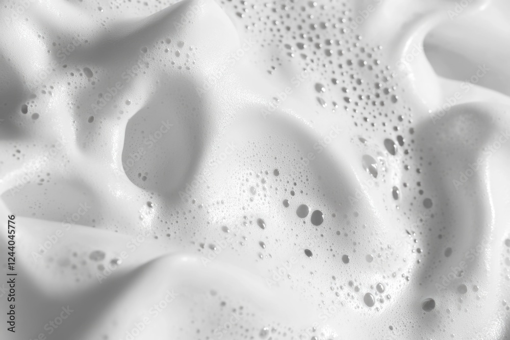 A close-up shot of a white cloth with soap suds and bubbles, suitable for use in still life or scientific illustrations A close-up shot of a white cloth with soap suds and bubbles, suitable for use in still life or scientific illustrations