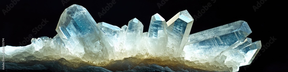 Obraz premium A close-up view of a cluster of crystals