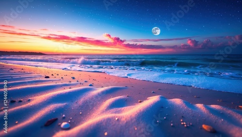 Beautiful sea and planets