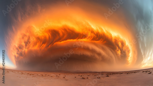 burning fire in the sky